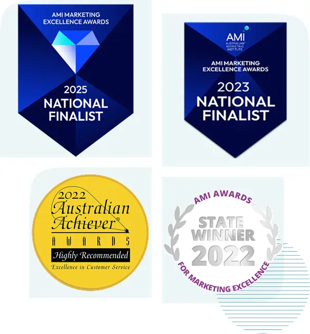 social media and digital marketing awards badges between 2021 and 2025